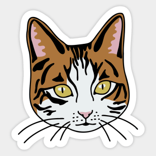 Cute Cat Face Sticker